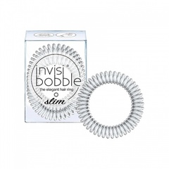 Резинка-браслет для волос invisibobble SLIM Chrome Sweet Chrome (мерцающий серебряный) 3шт