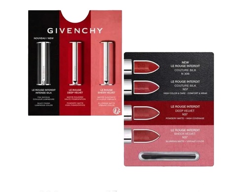 Планшетка пробників помад Givenchy Le Rouge Interdit Lipstick