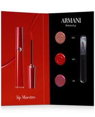 Палетка пробников помад на 3 оттенка Armani Beauty Lip Maestro
