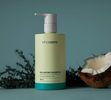 Шампунь безсульфатный whocares Balancing Shampoo, 300 мл