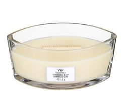 Ароматическая свеча с цветочным ароматом Woodwick Ellipse Lemongrass & Lily, 453g