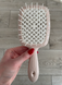 Расческа Janeke Superbrush With Soft Moulded Tips (пудровая с белым)
