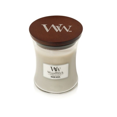 Ароматична свічка з ароматом теплої шерсті Woodwick Medium Warm Wool, 275g