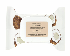Серветки для зняття макіяжу SEPHORA COLLECTION Cleansing & Exfoliating Wipes (кокос 20шт)