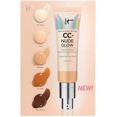 Пробник тональной основы IT Cosmetics CC+ Nude Glow Lightweight Foundation + Glow Serum with SPF 40 and Niacinamide