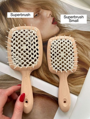 Расческа Janeke Superbrush With Soft Moulded Tips (бежевый-белый)
