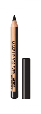 Чорний олівець для контуру очей Make Up For Ever Artist Color Pencil - 100 Watever Black (0.7g міні)