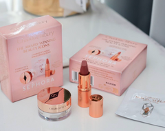 Набір помада + крем + сироватка Charlotte Tilbury Beauty Icons Set Magic Cream & Lipstick Pillow Talk Medium