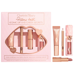 Лімітований подарунковий набір Charlotte Tilbury Pillow Talk Iconic Lip & Cheek Secrets Set | Блиск, Олівець, Помада, Хайлайтер