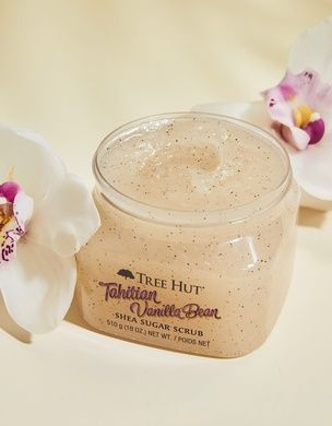 Сахарный скраб с ароматом ванили Tree Hut Tahitian Vanilla Bean Shea Sugar Scrub, 510g