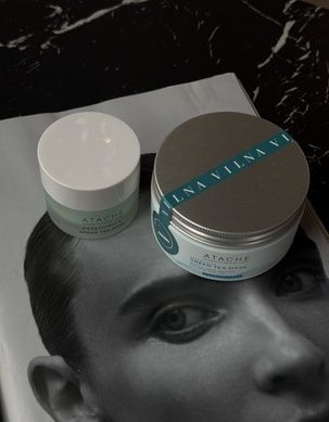 Відновлююча заспокійлива маска для обличчя Atache Essentielle Reafirming Mask Green Tea, 200ml