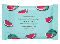 Серветки для зняття макіяжу SEPHORA COLLECTION Cleansing & Exfoliating Wipes (кавун 10шт)