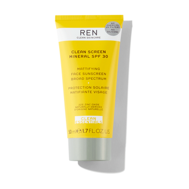 Матирующий солнцезащитный крем Ren Rlean Screen Mattifying Face Sunscreen SPF 30 ( 10ml)