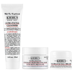 Набор для лица Kiehl's Since 1851 Ultra Facial 3pc крем, гель для очищения и ночная маска