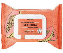 Серветки для скрабування SEPHORA COLLECTION Cleansing & Exfoliating Wipes (папайя 25шт)