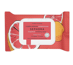 Серветки для скрабування SEPHORA COLLECTION Cleansing & Exfoliating Wipes (грейпфрут 25шт)