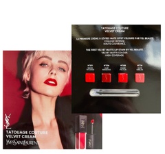 Пробник жидких матовых помад от YSL Tatouage Couture Velvet Cream Matte Lip Stain