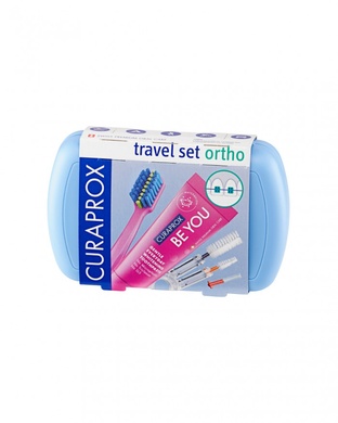 Дорожный набор во время ортотерапии Curaprox "Be You" Ortho Travel Set (голубой)