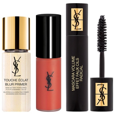 Набор миниатюр Yves Saint Laurent Radical Mascara, Blur Primer Gold, Velvet Cream