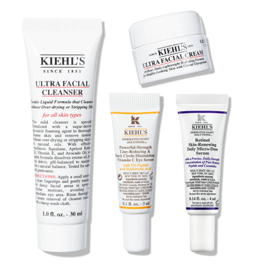 Набор для ухода за кожей Kiehl's Essential Hydration Retinol Routine Travel Size Mini Skin Care Set