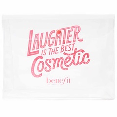 Силіконова прозора косметичка Benefit з написом "Laughter is the best Cosmetic"