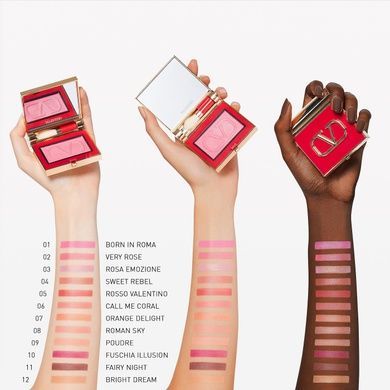 Рум'яна + тіні Valentino Eye2Cheek Eyeshadow and Blush - 01 Born In Roma